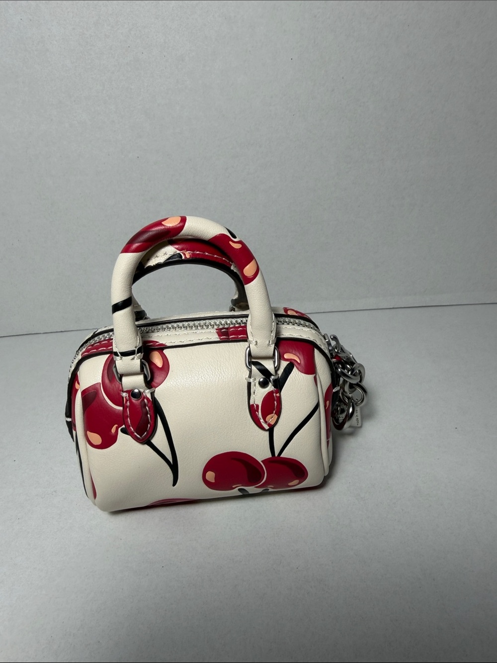 Coach Cherry Print Mini Satchel in White and Red - Picture 3 of 3